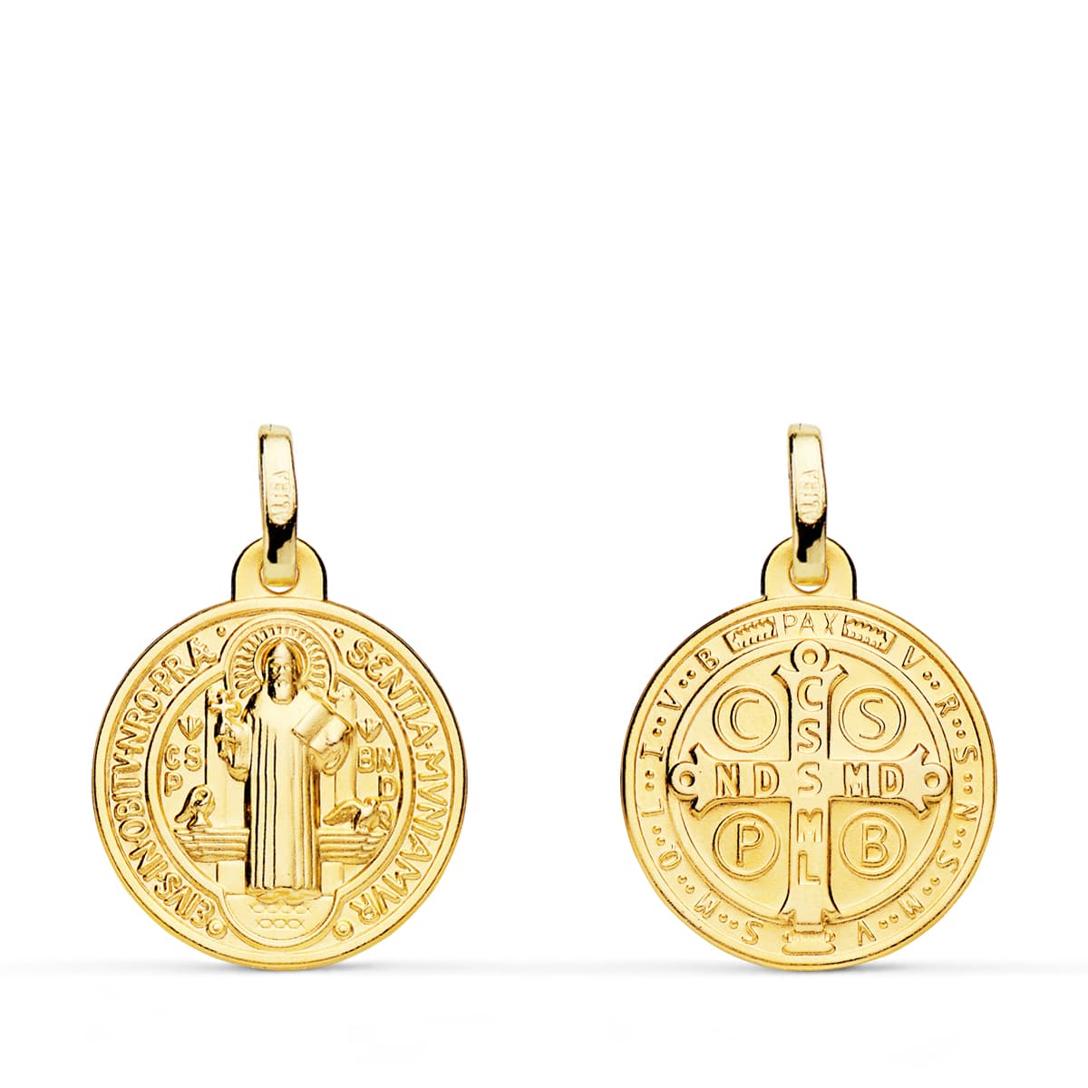 18K Escapular San Benito Monk 16 mm