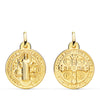 18K Scapular Medal Saint Benedict Monk 20 mm