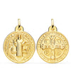 18K Scapular Medal Saint Benedict Monk 24 mm