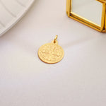 Médaille Scapulaire 18K Moine Saint Benoît 24 mm