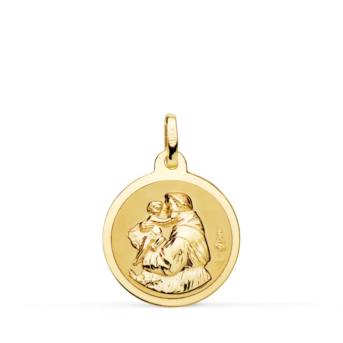 18K Yellow Gold San Antonio Medal Shine 18 mm