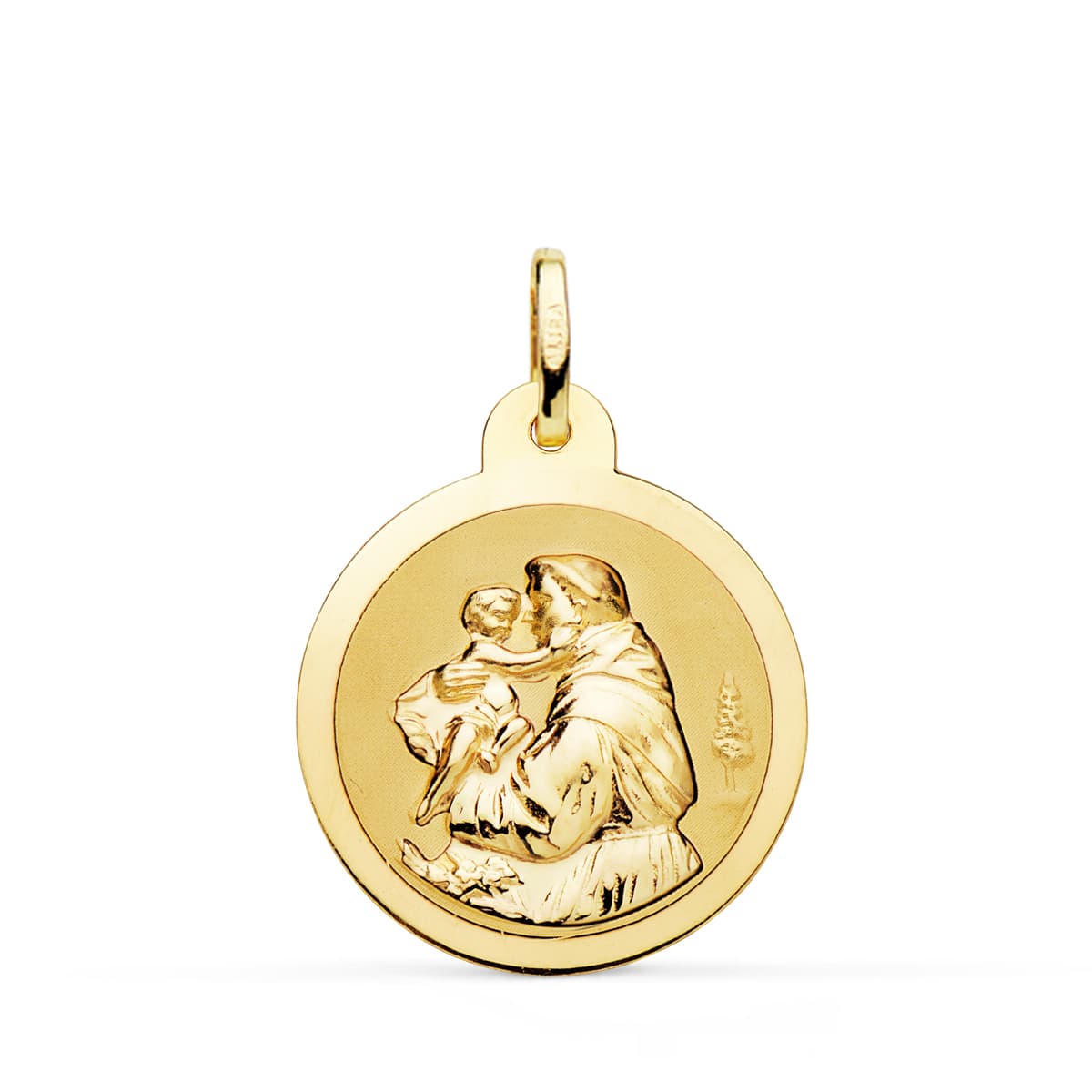 18K Yellow Gold San Antonio Medal Shine 22 mm