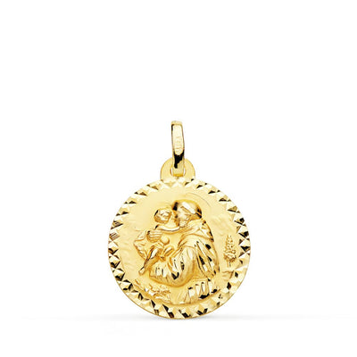 18K St. Anthony Medal Cross Size 18mm