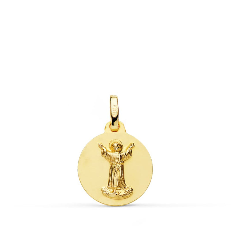 18K Medalla Divino Niño Lisa 14 mm