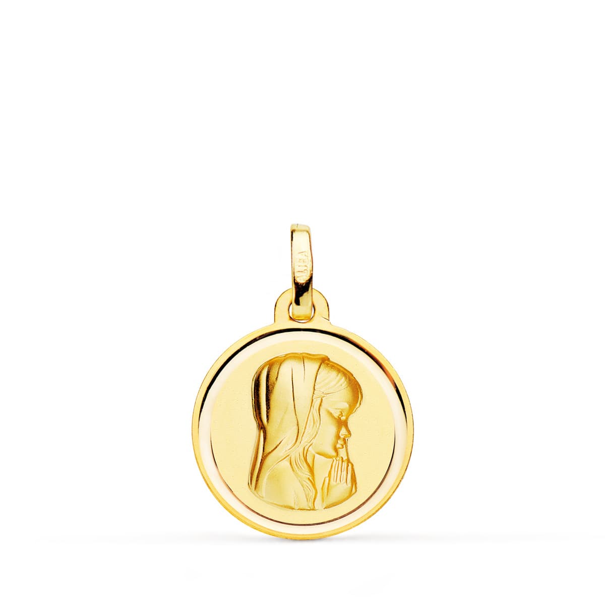 18K Medal Virgin Girl Matte With Bezel 16 mm