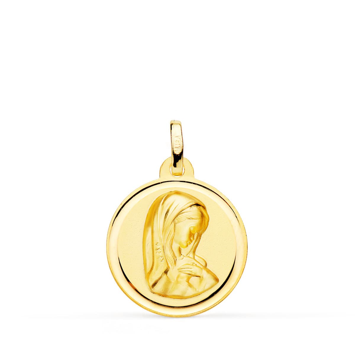 18K Yellow Gold Medal Virgin Girl Bezel 18 Mm