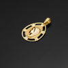 18K Medalla Virgen Niña Lagrima 23x15 mm