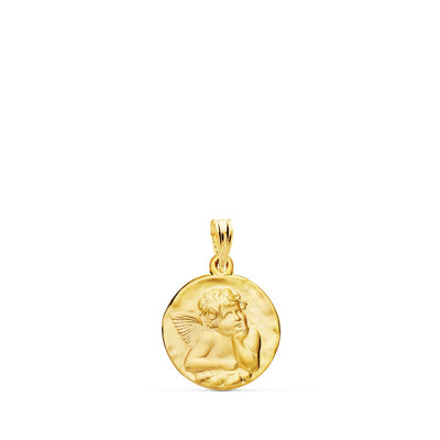 18K Round Angelito Burlon Matted Medal 16 mm