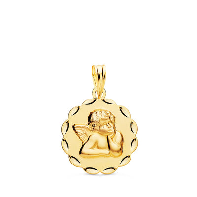 18K Angelito Burlon Arches Carved Medal 17 mm