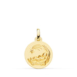 18K Yellow Gold Medal Child of the Manger Smooth 16 mm