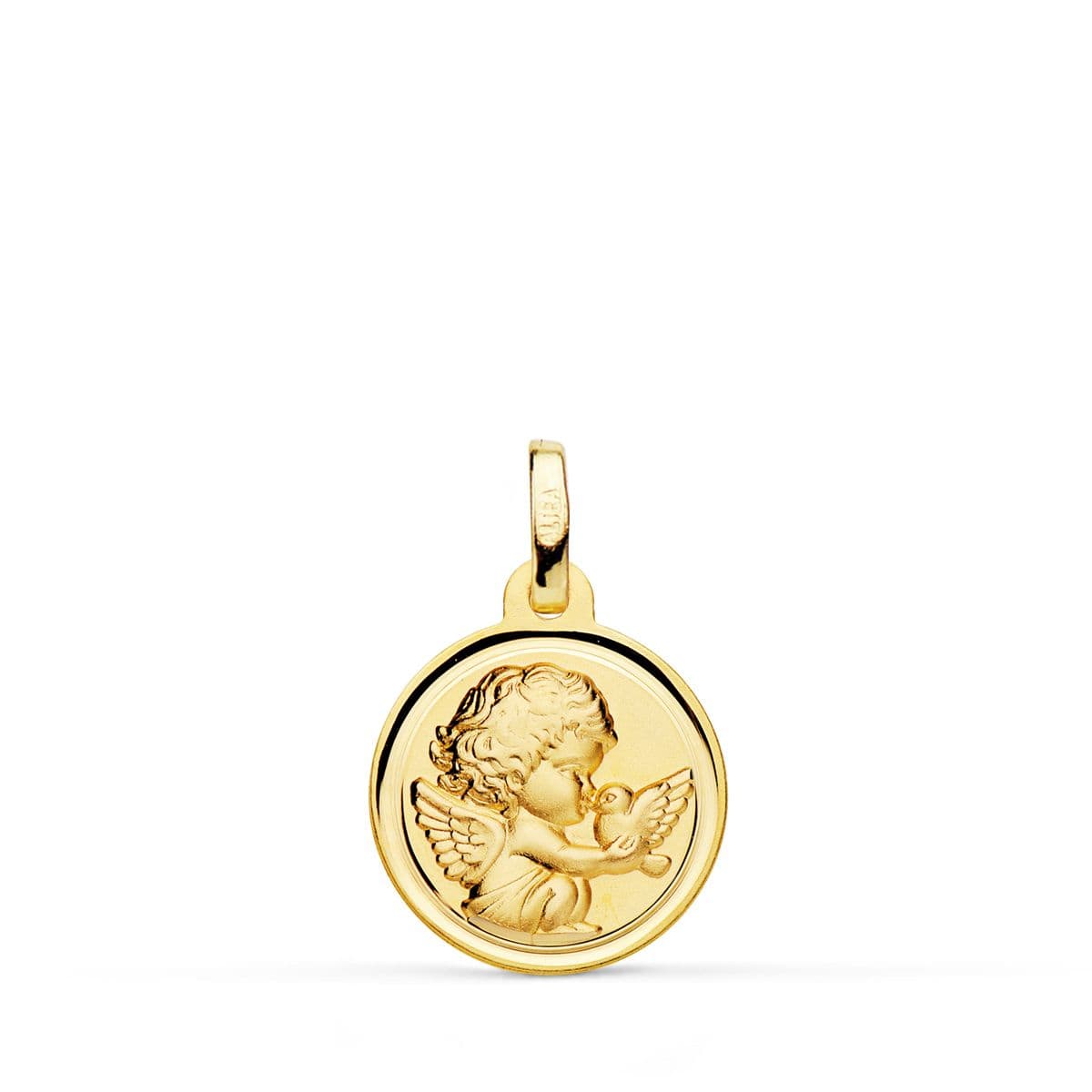 18K Medal Angel Child Burlon With Bird Bezel 14 mm