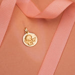 18K Burlon Angel Medal With Dove Bezel 16 mm