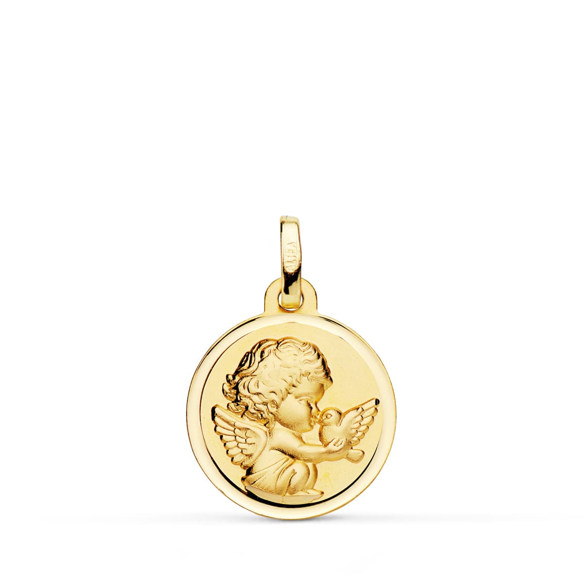 18K Angel Burlon Medal with Dove Bezel 16 mm