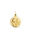 Médaille Burlon Angel 18K avec lunette colombe 16 mm