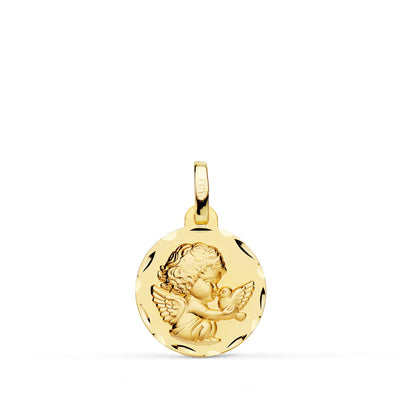 18K Burlon Angel and Dove Medal 14 mm