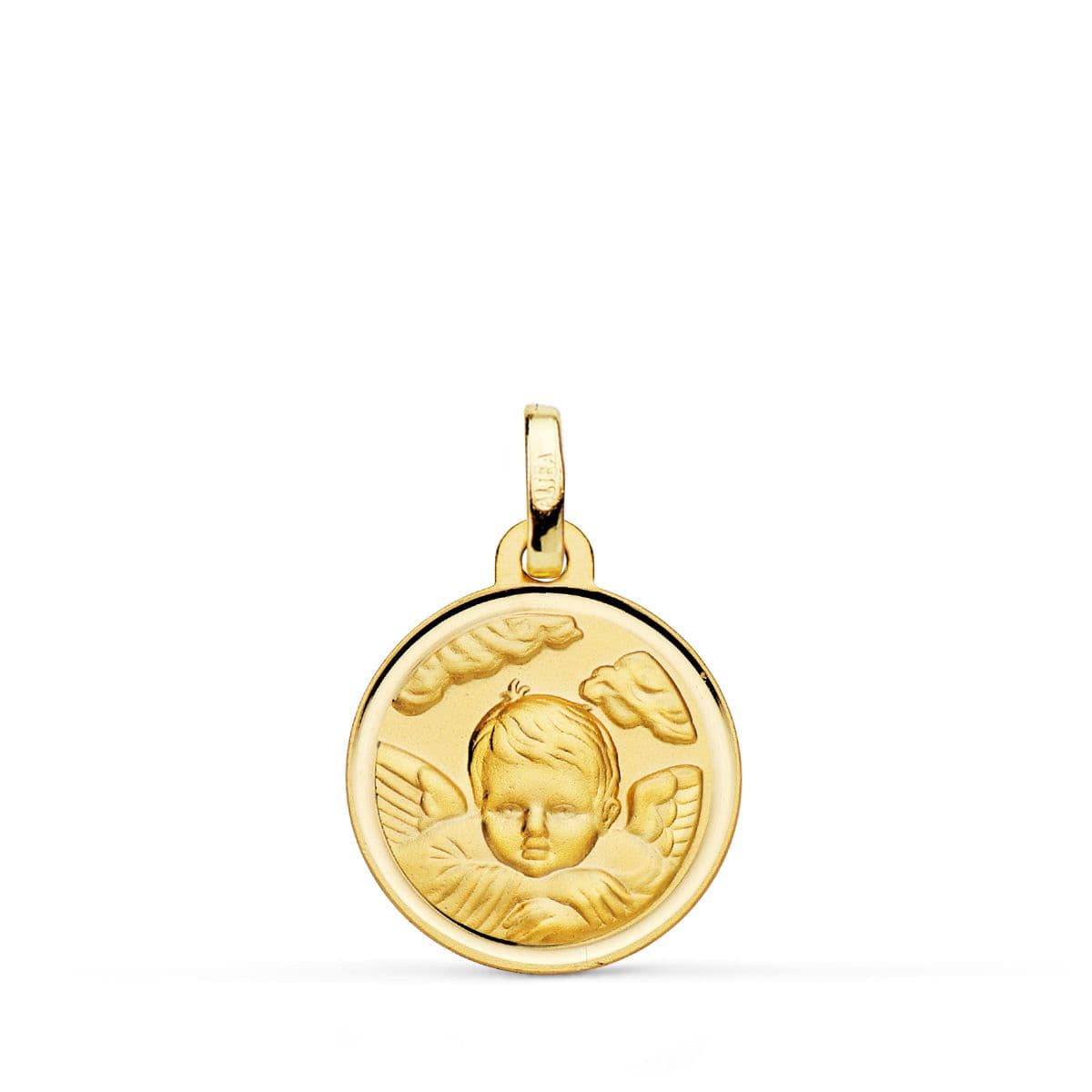 18K Yellow Gold Medal Angel Child in the Cloud Bezel 16 mm