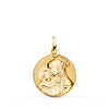 18K Medal Divine Mother Tenderness Glossy and Matte 18 mm