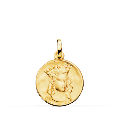 18K Yellow Gold Medal Notre Dame De Paris 18 mm