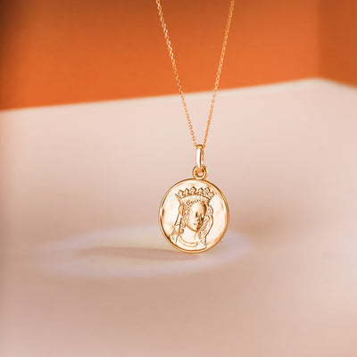 18K Yellow Gold Medal Notre Dame De Paris 20 mm