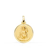 18K Yellow Gold Saint John the Baptist Medal Matted Bezel 18 mm