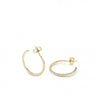 Boucles d'oreilles créoles en argent plaqué or, design classique et élégant
