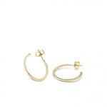 Boucles d'oreilles créoles en argent plaqué or, design classique et élégant