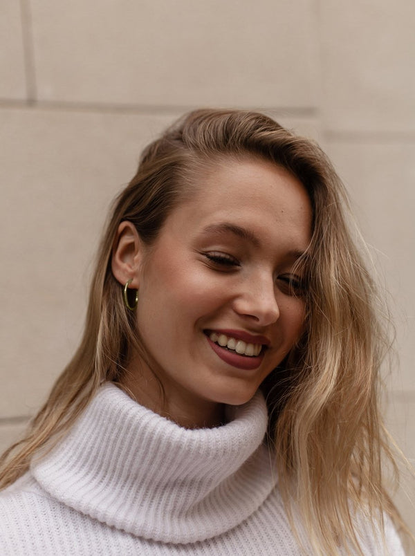 Pendientes aro de plata bañada en oro diseño clásico y elegante 25 mm