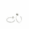 Pendientes aro de plata circulares clásicos 25 mm