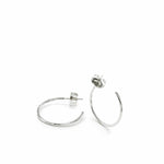Pendientes aro de plata circulares clásicos 25 mm