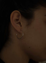 Pendientes aro de plata circulares clásicos 25 mm