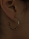 Pendientes aro de plata circulares clásicos 25 mm