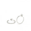 Pendientes aro de plata diseño plano y elegante 25 mm