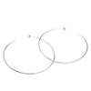 Large, thin and extreme silver hoop earrings 73 mm