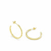 Pendientes Aro Plata Lisa Dorados Estilo Cuadrado 30 mm