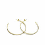 Pendientes aros grandes diseño cuadrado bañados en oro 55 mm