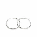 Pendientes aros grandes diseño tubular con cierre oculto 42 mm