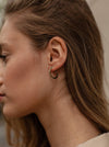 Pendientes aros medianos clásicos y elegantes estilo plano bañados en oro 20 mm