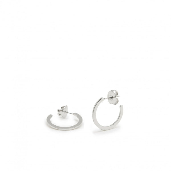 Pendientes aros medianos clásicos y elegantes estilo plano 20 mm