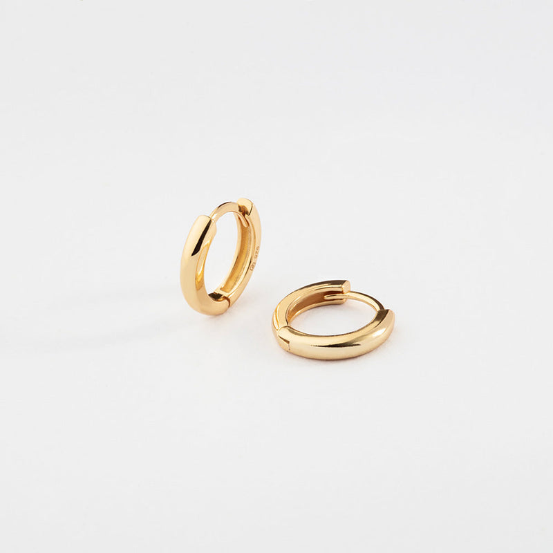 Classic style Golden Silver Hoop Earrings