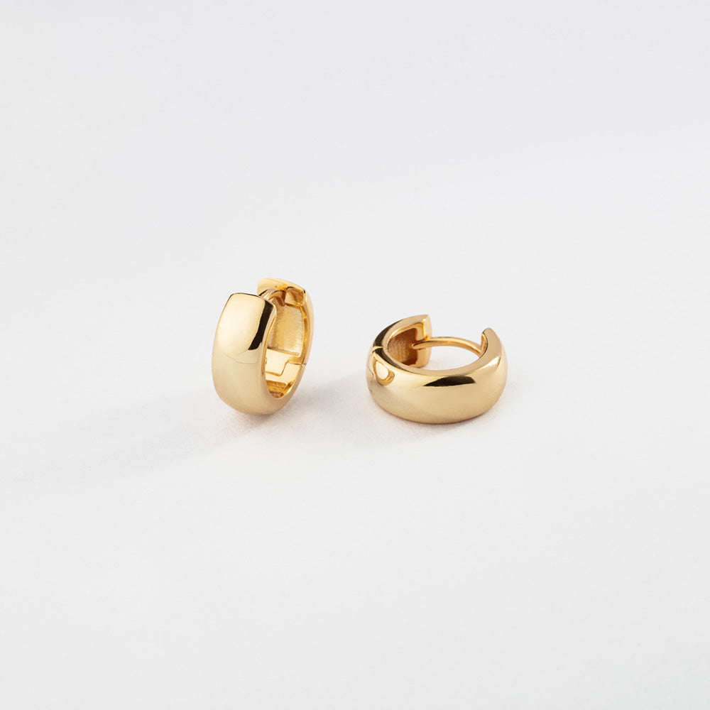 Thick Gold Hoop Earrings