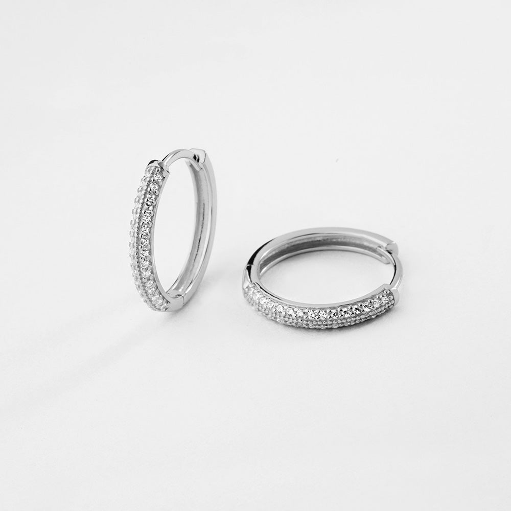 Hoop Earrings with Cubic Zirconia