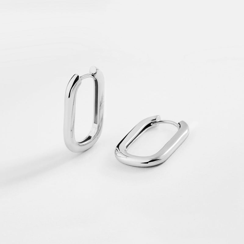 Rectangular Hoop Earrings