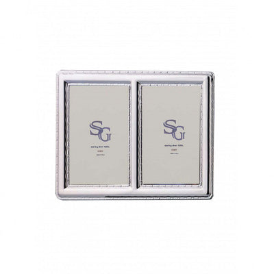 925 Sterling Silver Double Openwork Photo Frame 