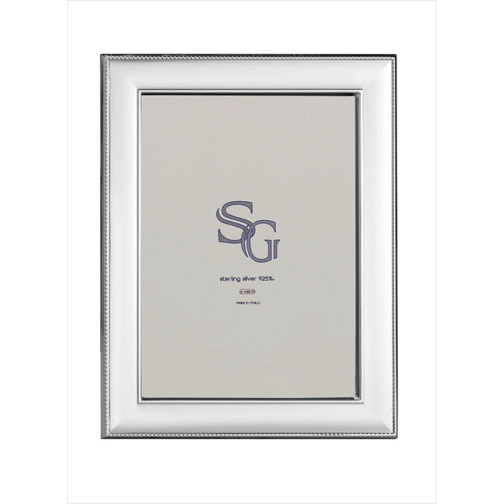 925 Sterling Silver Pearled Photo Frame