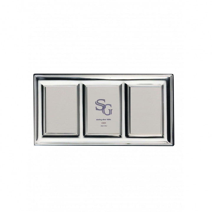 925 Sterling Silver Triple Photo Frame