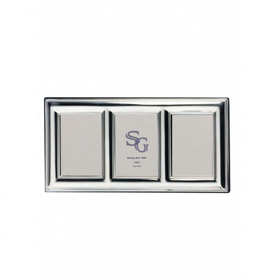 Triple 925 Sterling Silver Photo Frame 