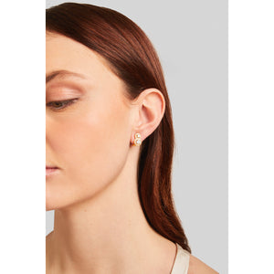 Pretty Jewels Earrings in Gold Plated Silver and Zirconia Pavé