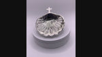 Silver Baptism Shell with Cross 
