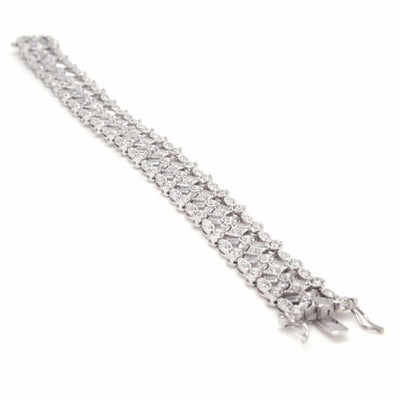 Pulseras Brillantes Plata con Circonitas Blancas en Diferentes Tallas