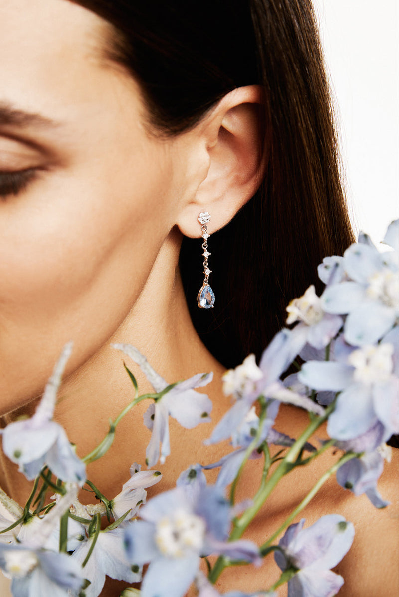 Boucles d'oreilles Sposata en argent 925 avec zircons et larmes roses